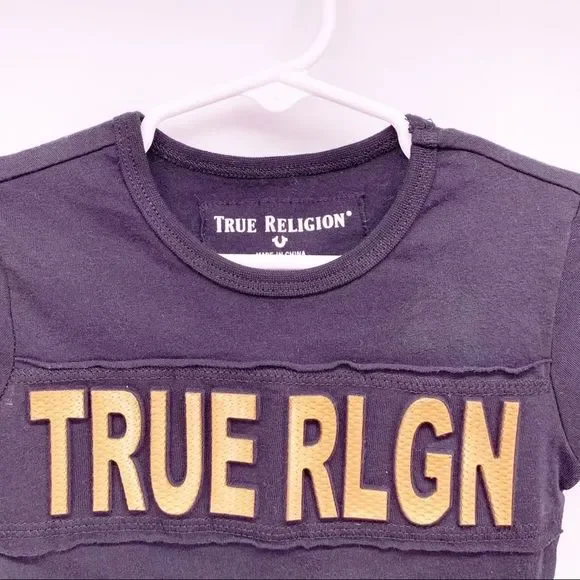 NEW True Religion Boys Logo Short Sleeve Tee Shirt - Picture 2 of 8